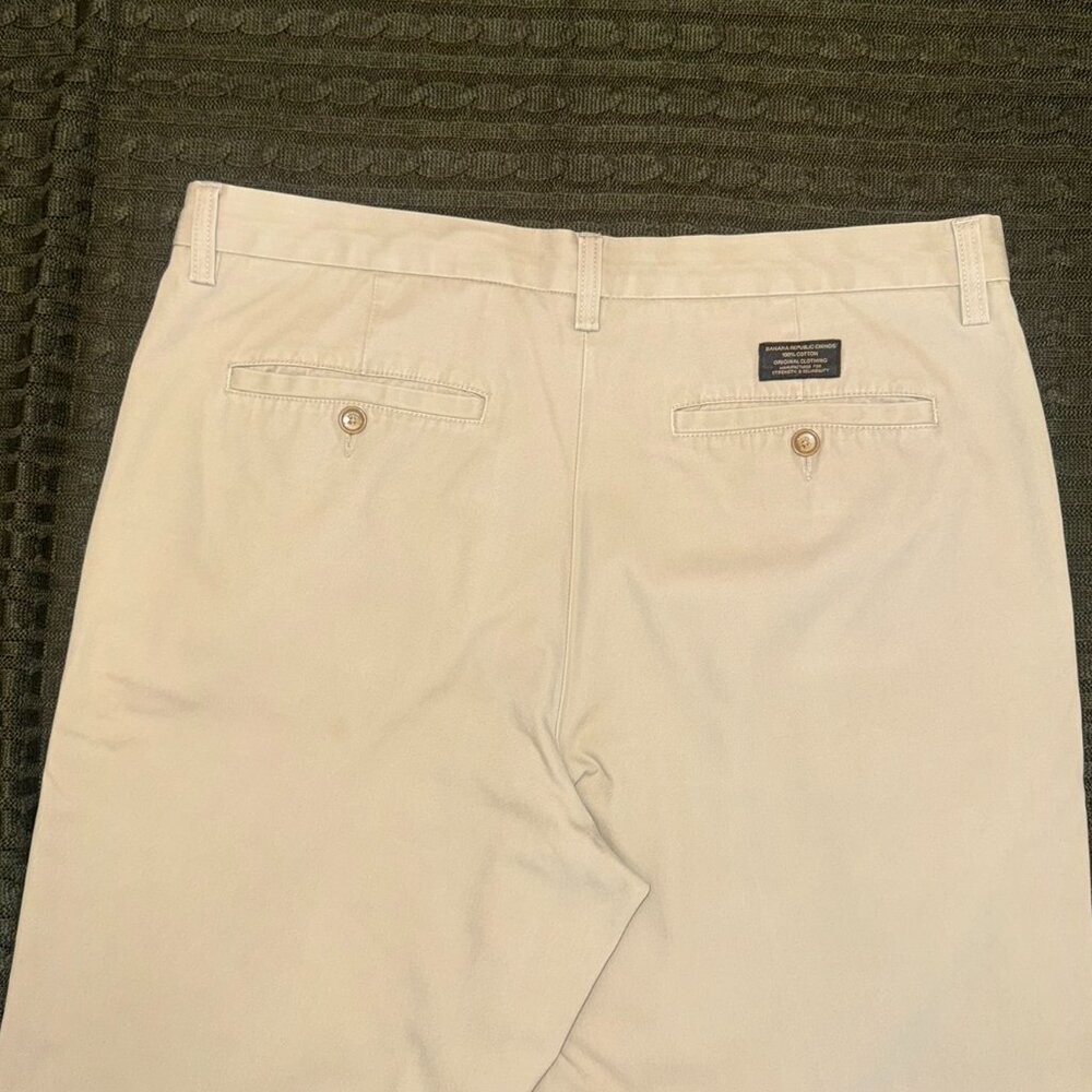 Khaki Flat Front Pants - Picture 3 of 6
